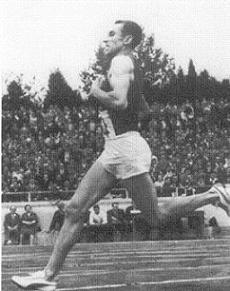 Barris winner of the 1000 metres of the Spain-Sarrland Met in Madrid in 1956