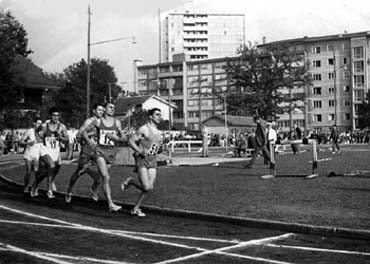 Barris, winner of the 1500 m. in the France-Switzerland-Spain meet held in Geneva in1960